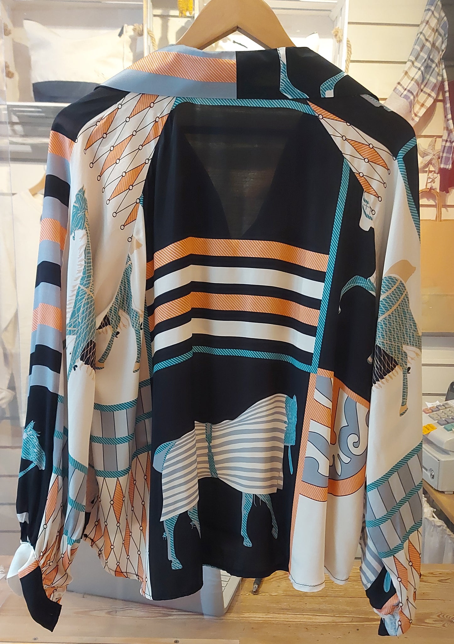 Silk Mix Shirt - Horse Theme