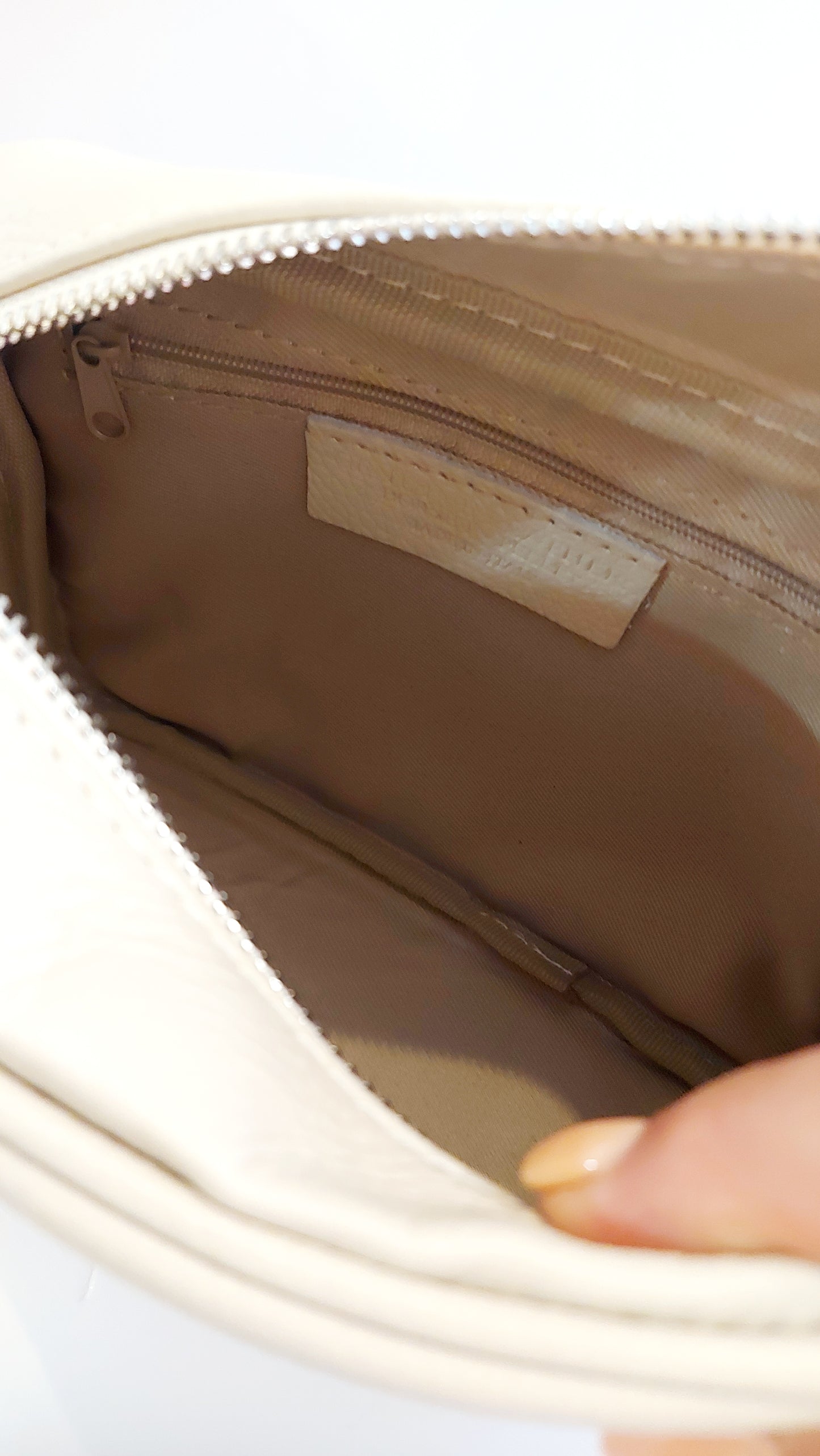 Italian Leather Cross-Body/Shoulder/Camera Bag - Stone