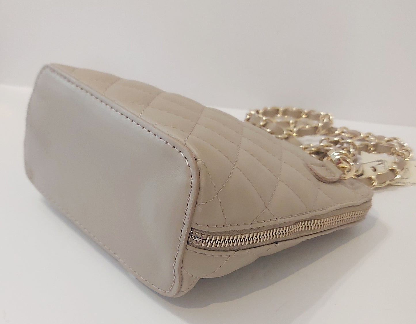 Italian Leather Cross-Body/Shoulder Bag - Light Taupe