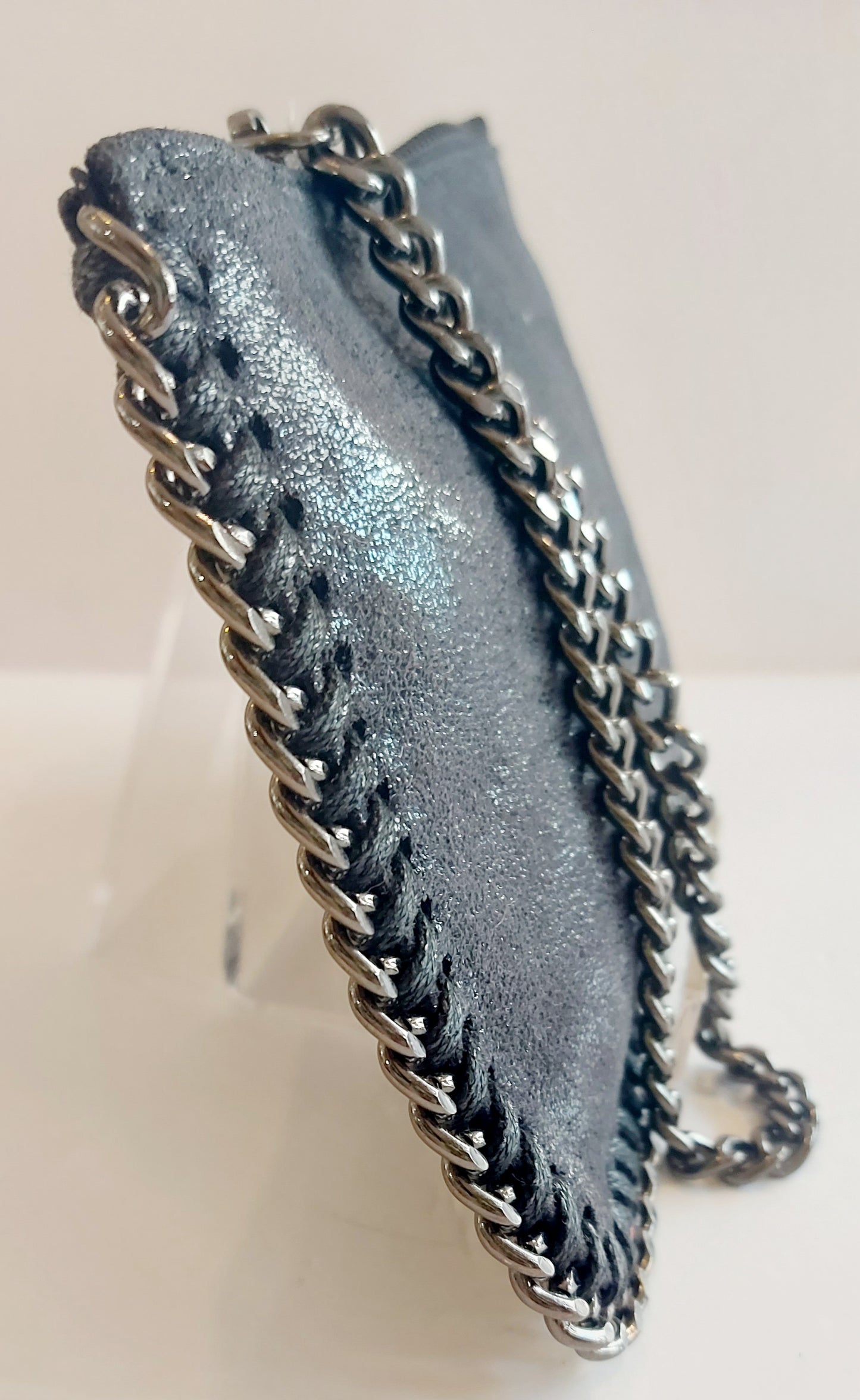 Leather Purse/Pouch/Mini Clutch - Black