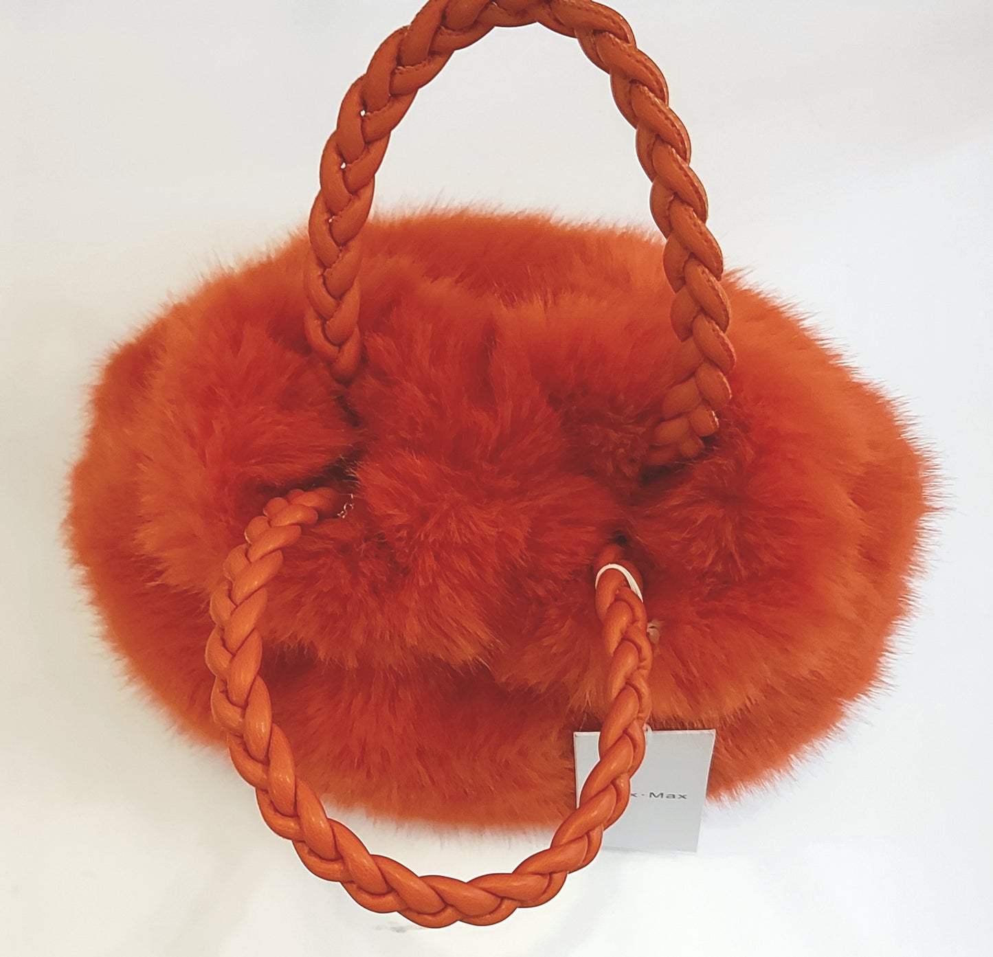 Luxury Faux Fur Grab Bag - Orange