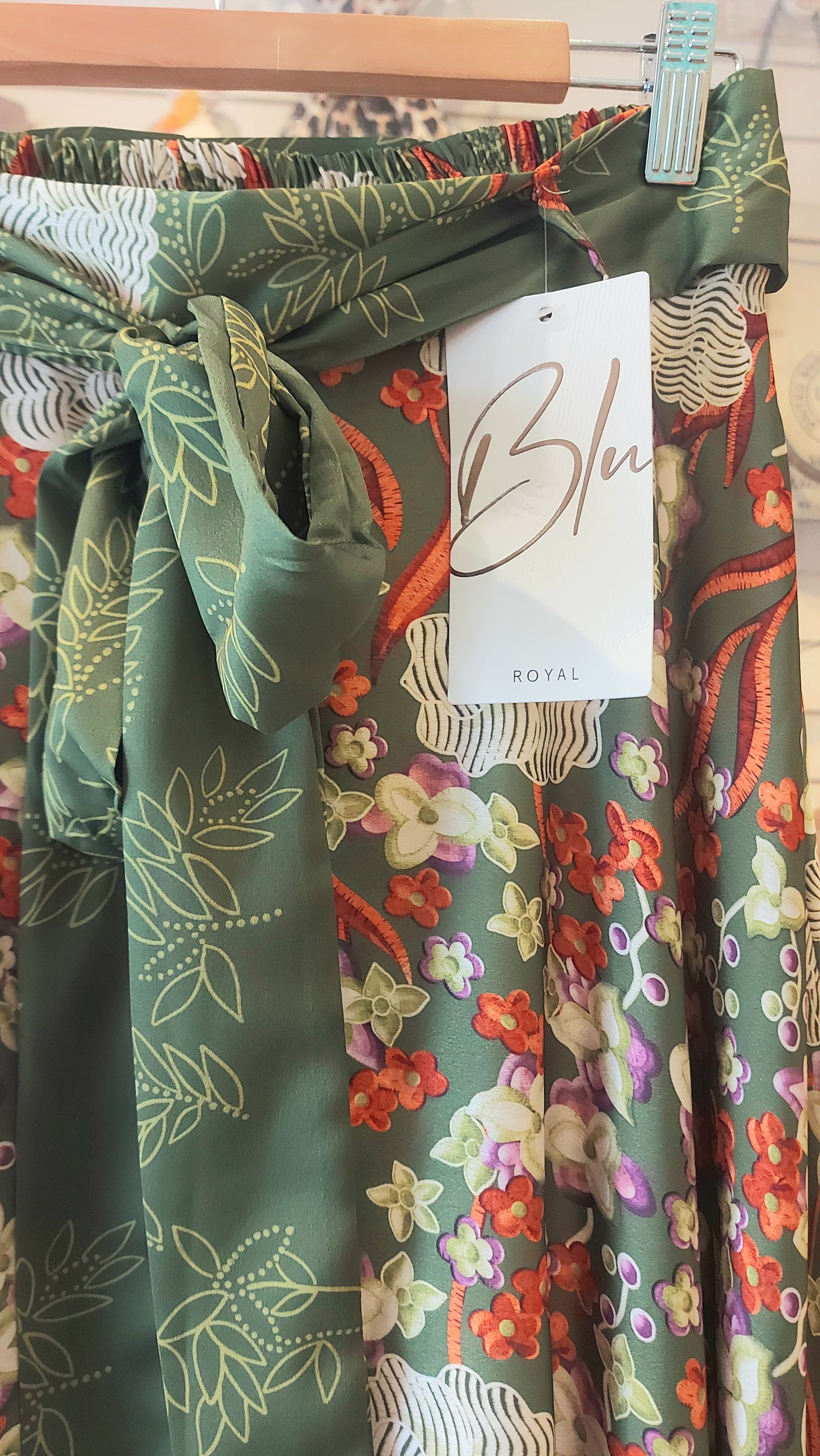 Floral Slinky Skirt