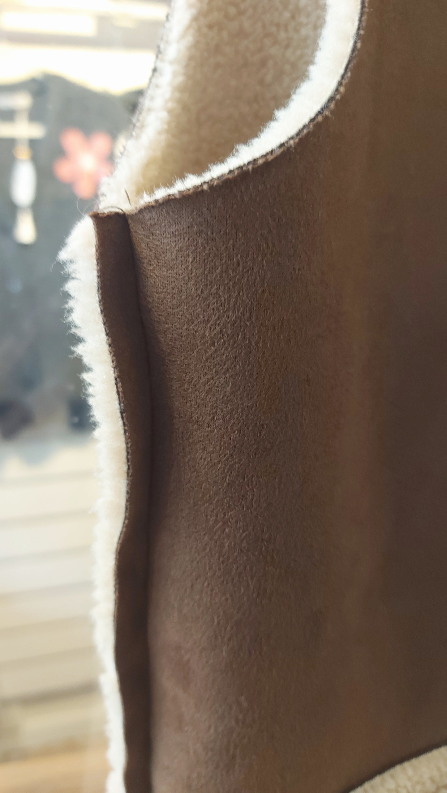 Faux Sheepskin Italian Jacket/Gilet - Rich Brown !!REDUCED!!
