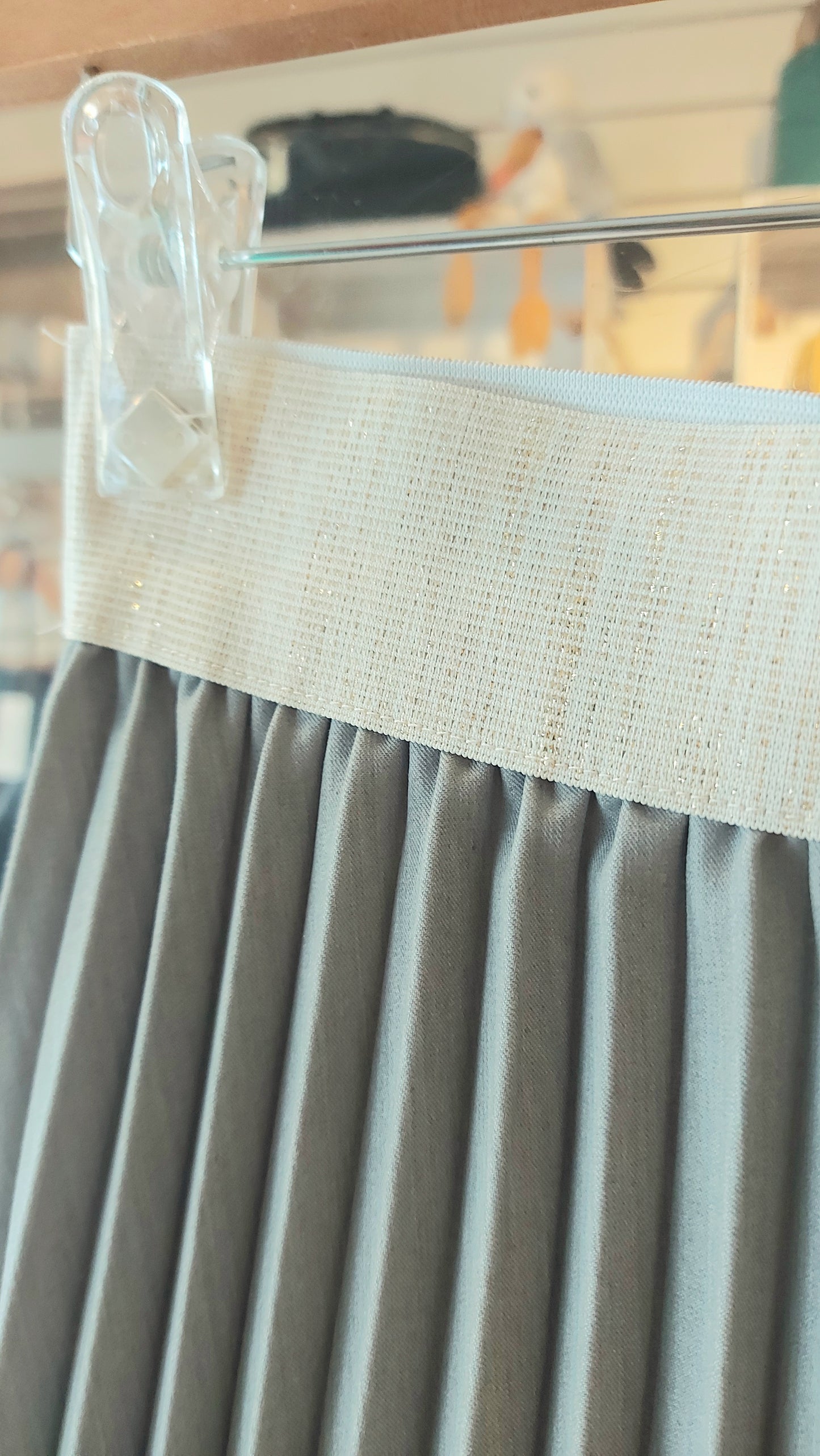 Long Pleated Skirt - Black or Grey