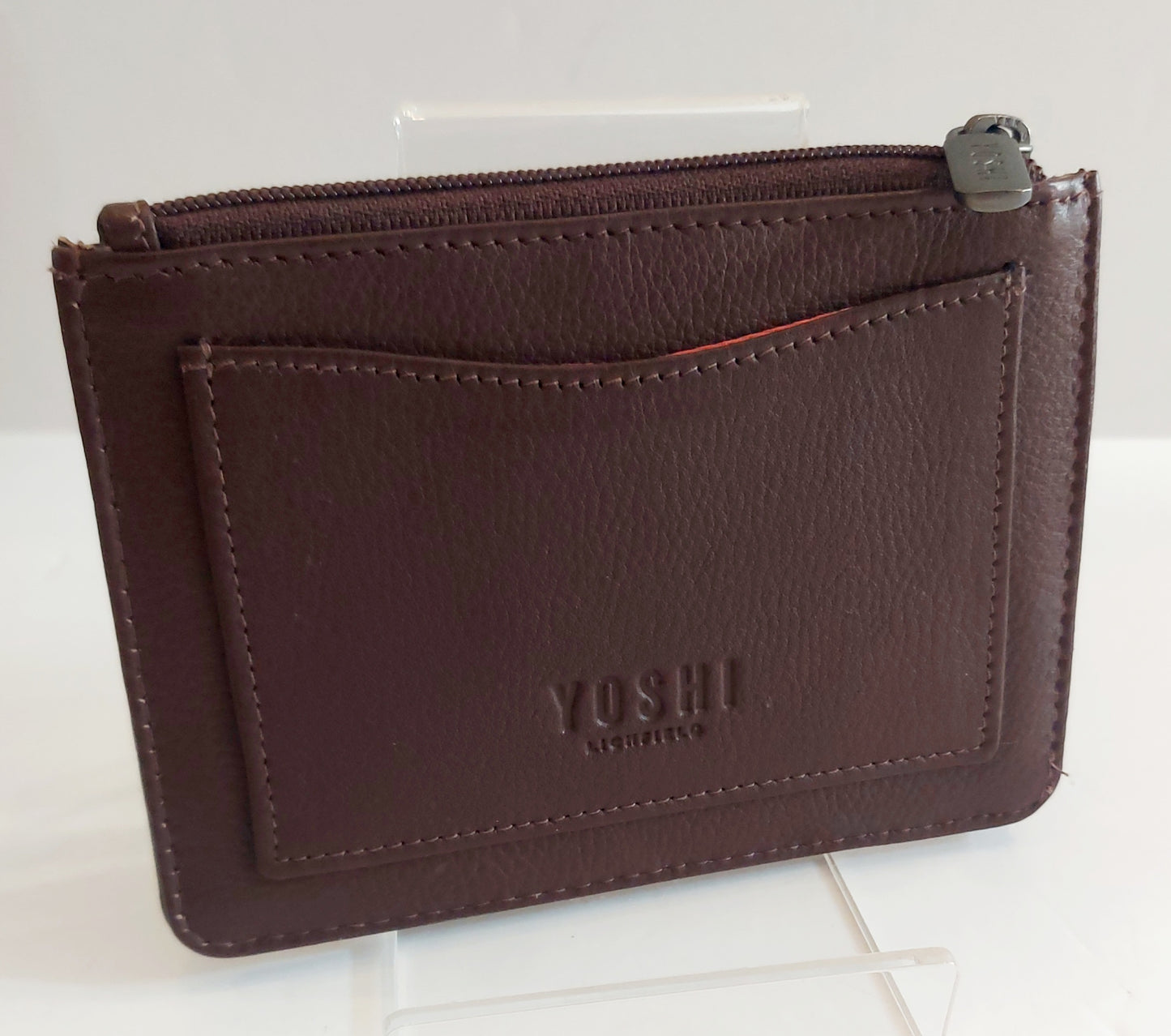 Leather Coin/Card Purse - Travel Theme