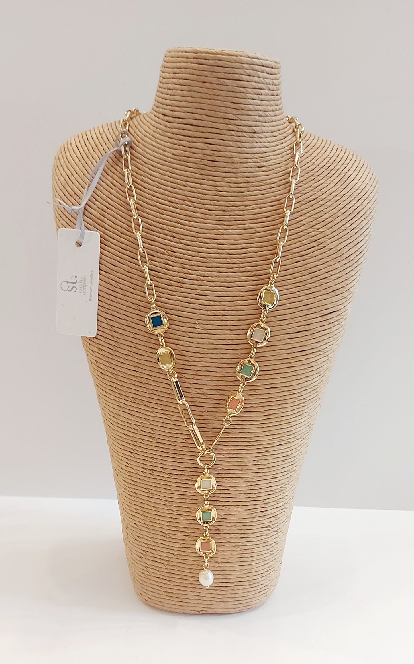 Necklace - Gold & Multi-Coloured