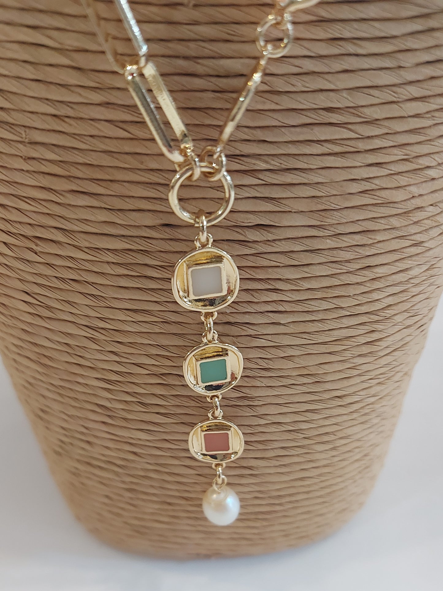 Necklace - Gold & Multi-Coloured