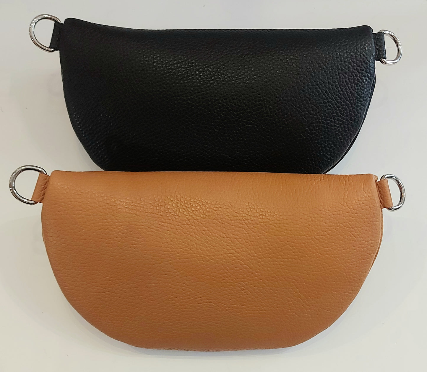 Italian Leather Cross-Body/Shoulder/Sling Bag - Black or Tan