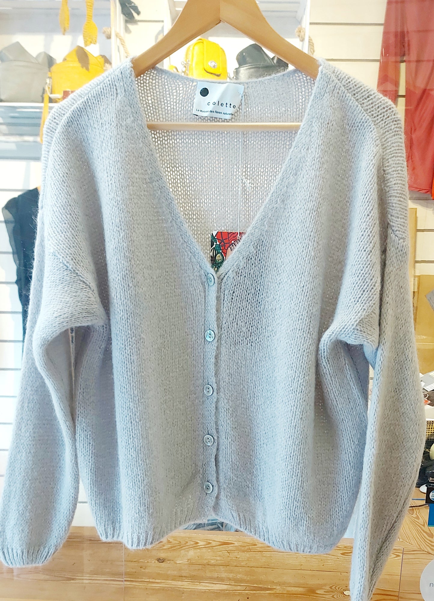 Boxy Cardigan - Navy, Rust, Khaki, Grey