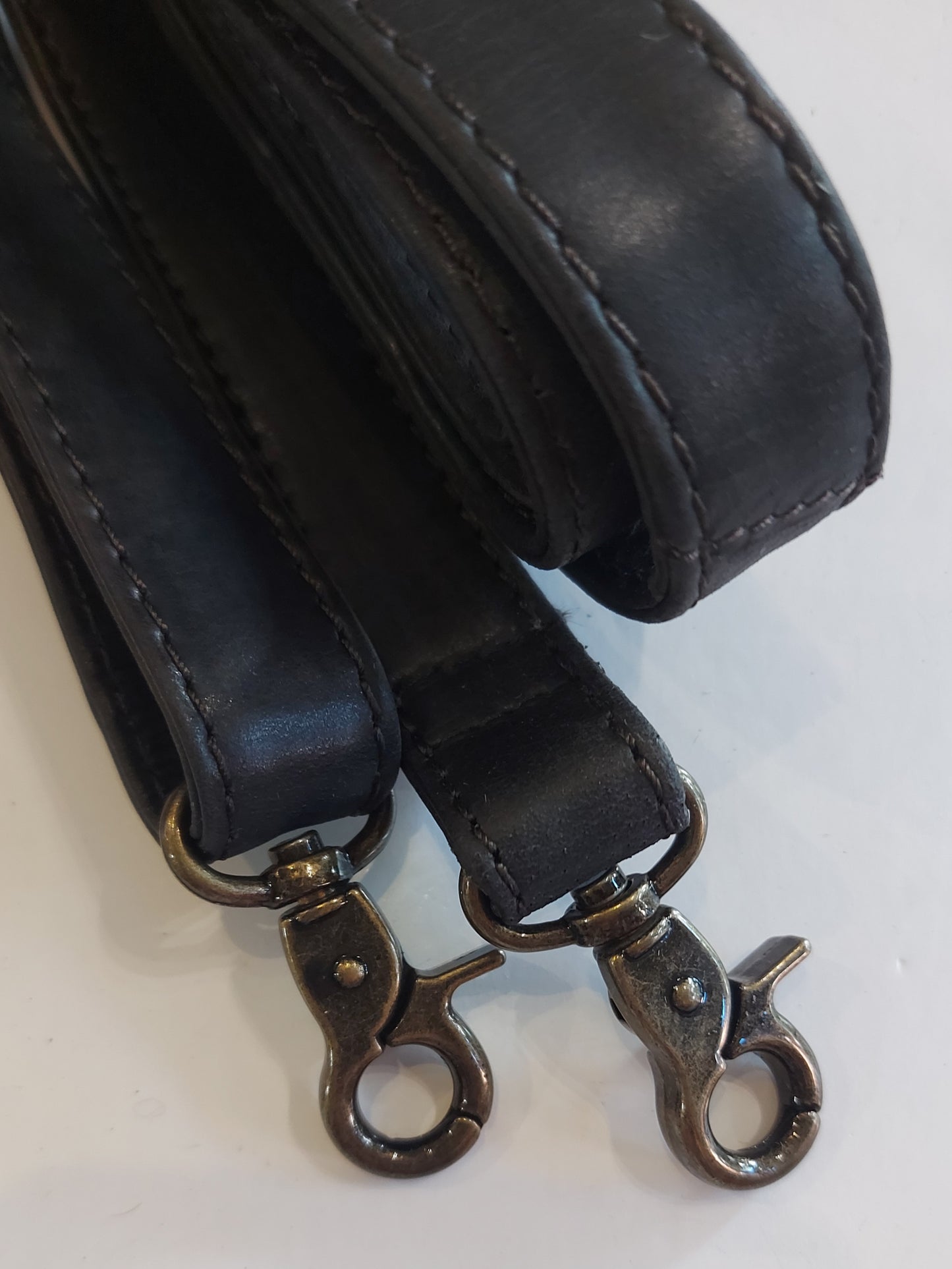 Leather & Canvas Cross-Body/Shoulder Bag - Animal Print (Leopard)