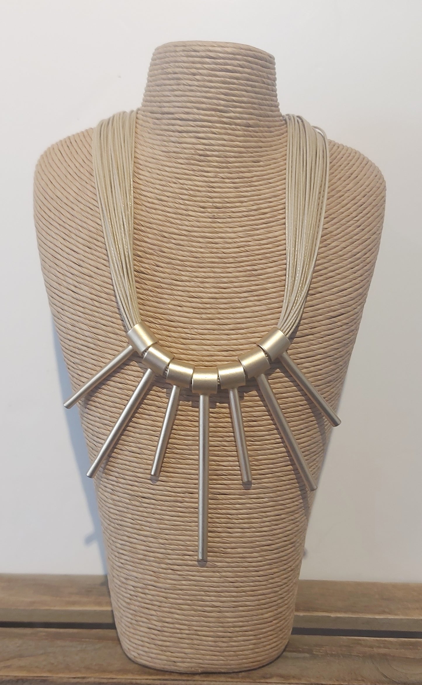 Multi-Strand Necklace - Natural/Gold