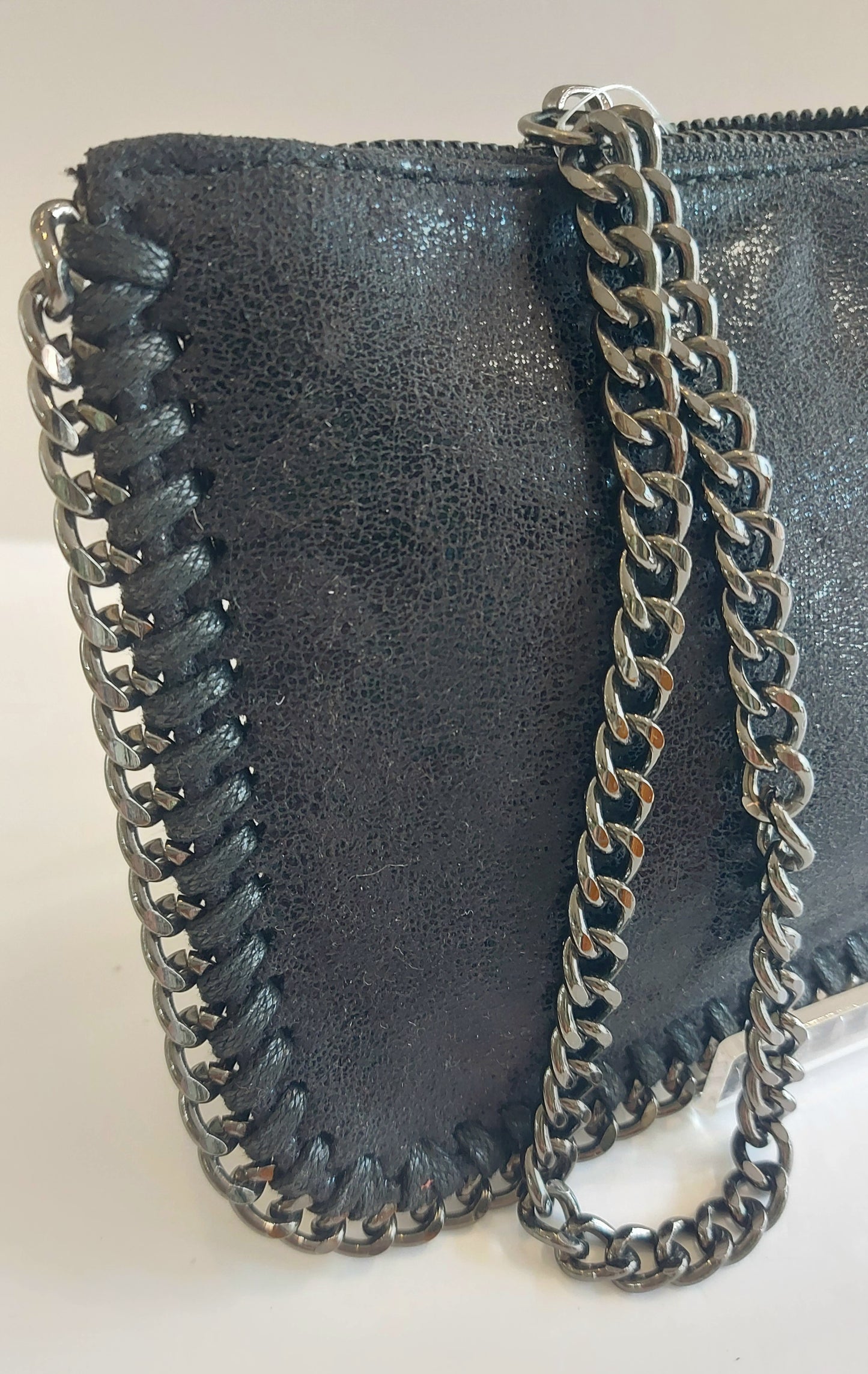 Leather Purse/Pouch/Mini Clutch - Black