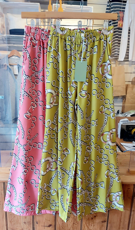 Loose Hermes inspired Trousers - Lime or Pink!